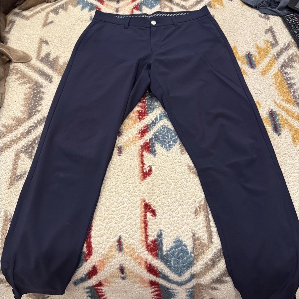 Elegant Men's Dark Blue Dress Pants